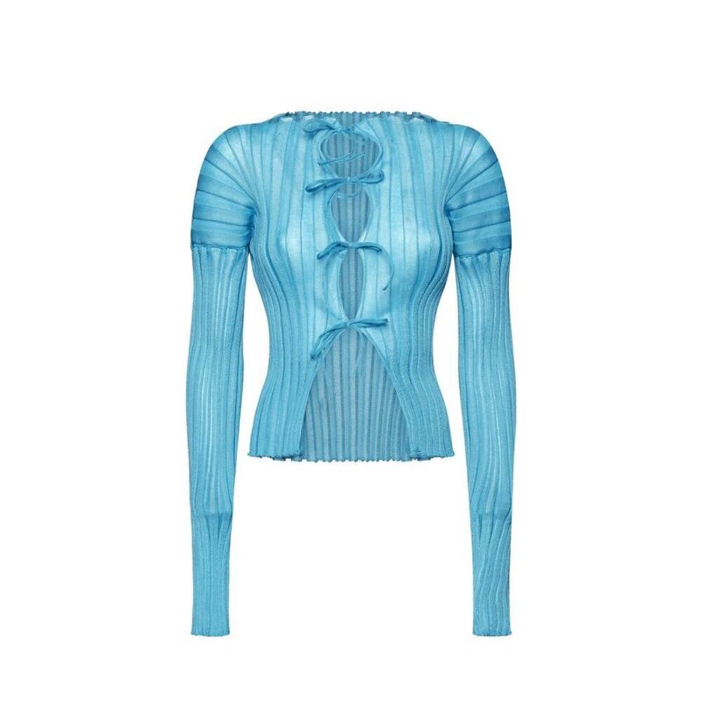 A. ROEGE HOVE Blue Cotton Women's Cardigan